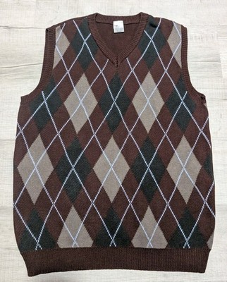 Step Brothers Sweater Vest Mens One Size Argyle Diamond 90s Grandpa Cosby Dale