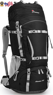 MOUNTAINTOP 70L Internal Frame Hiking Backpack for Men Women with Rain Cover