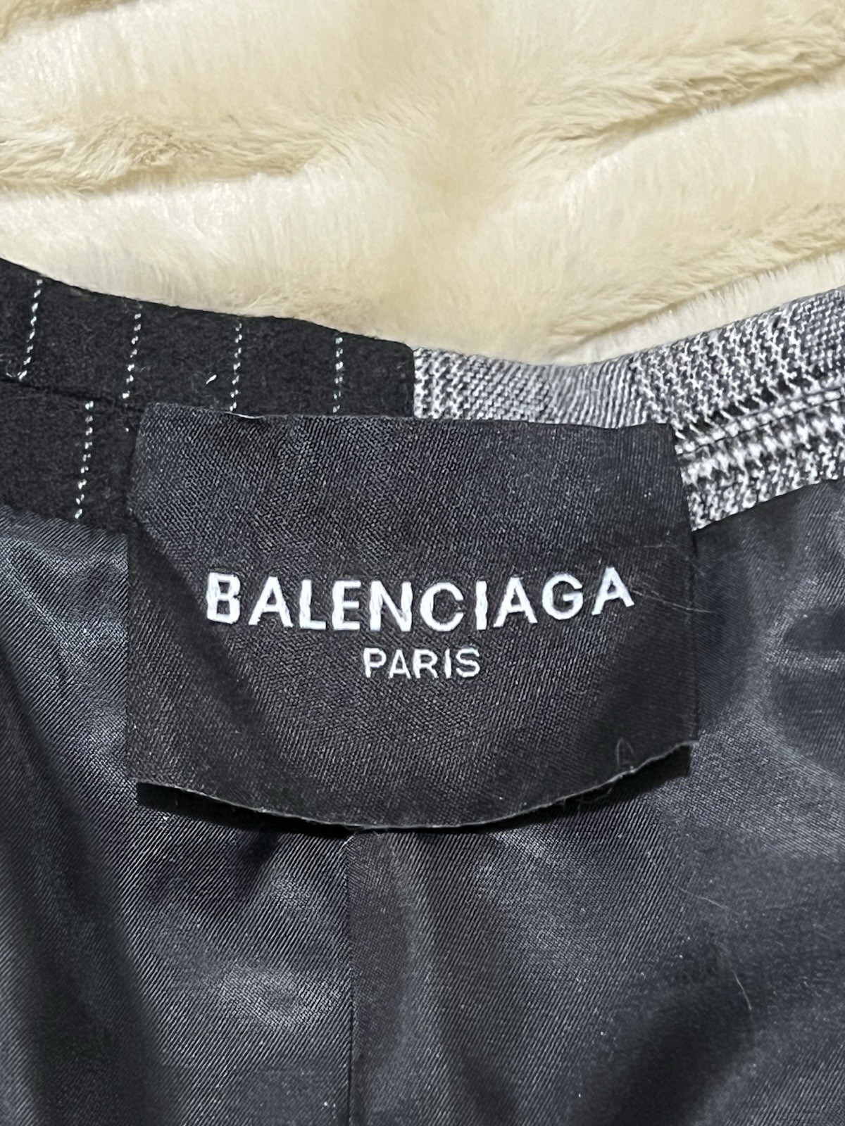 JUUN.J Split Blazer Half Plaid Half Pinstripe Dec… - image 14