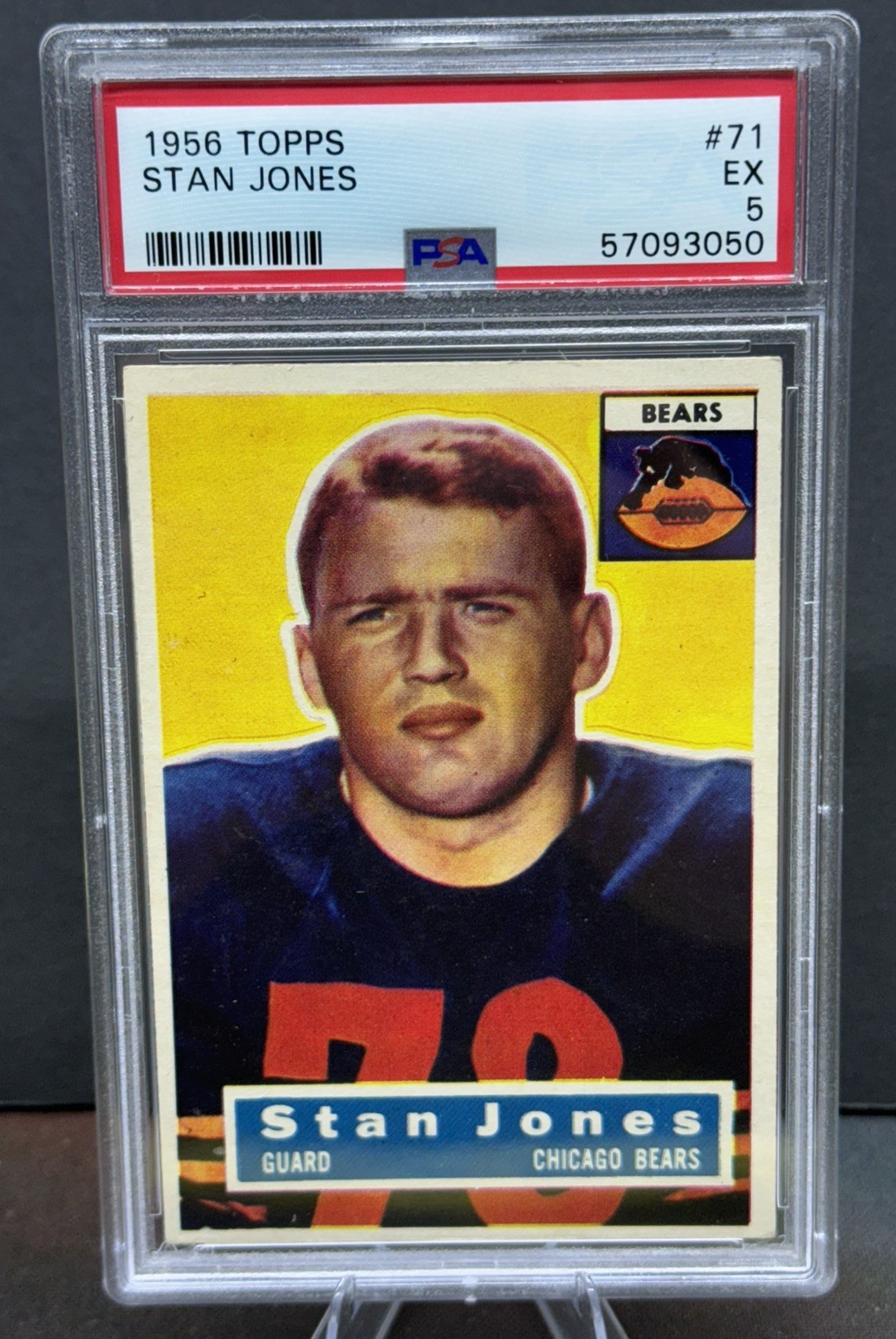 1956 Topps Football Stan Jones #71 PSA 5 Rookie RC HOF