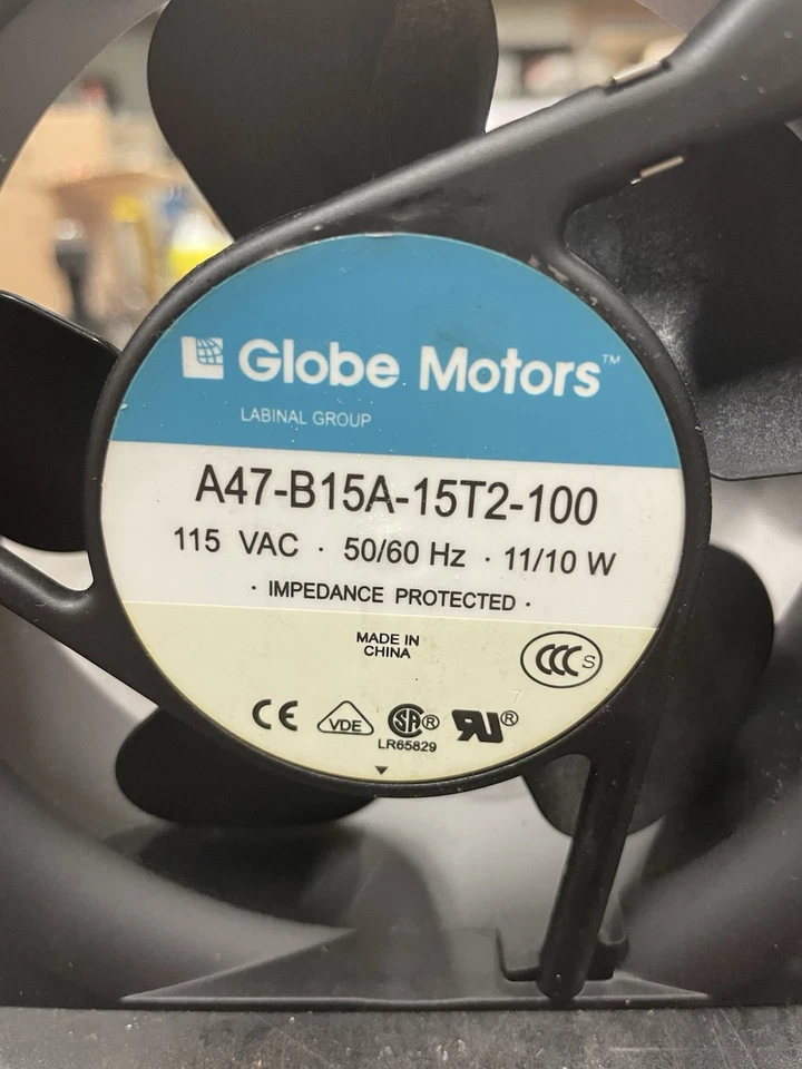 Ventilador de CA Globe Motors A47-B15A-15T2-100 115V 50/60 60Hz Foto 2 de 4
