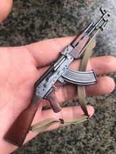 Handmade AK47 Rifle Toy Gun 1:6 Scale Solid Wood Metal Type56  Model Assembly