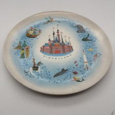 Very RARE 1960s Disneyland Souvenir Melmac Plate 9.5” EVC