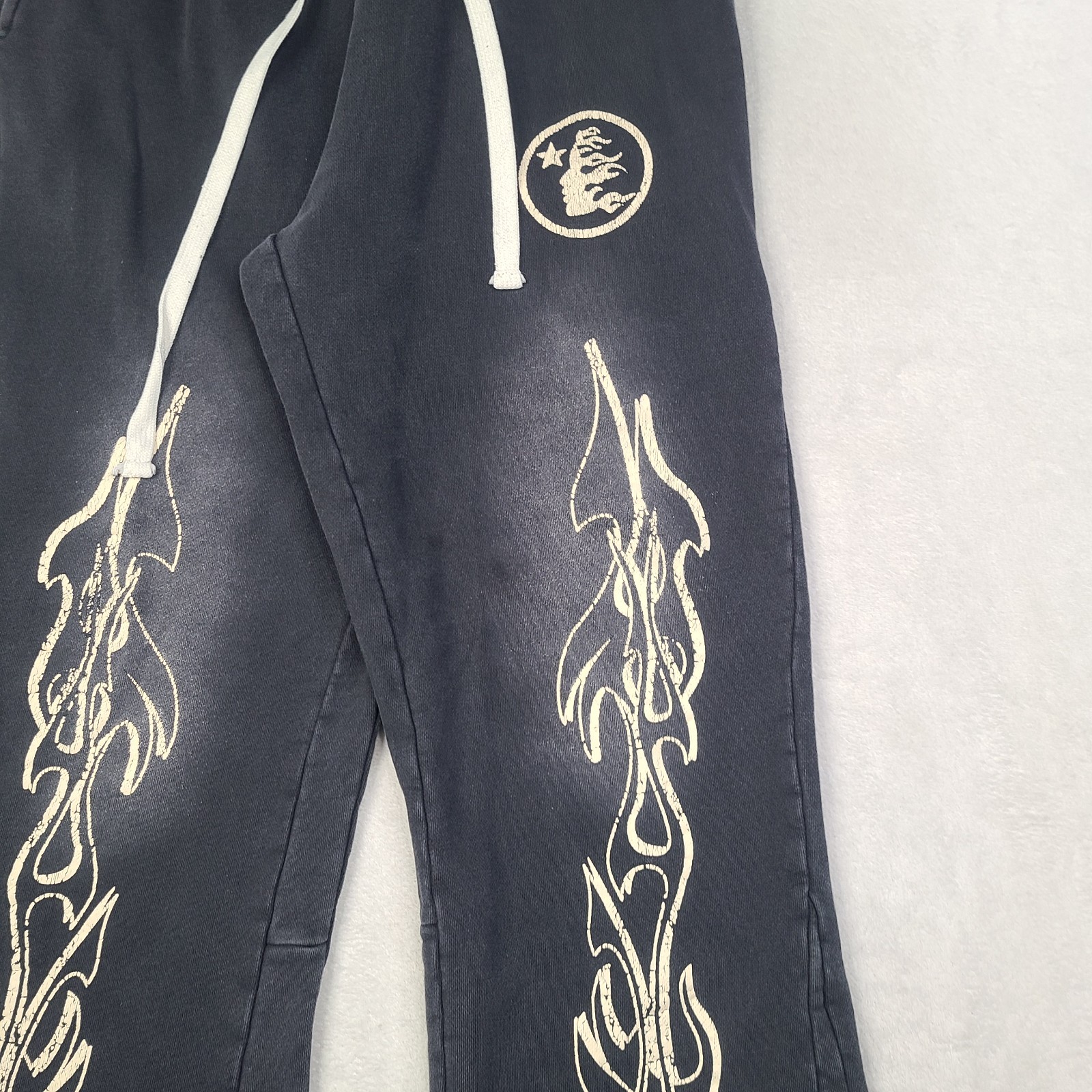 AUTHENTIC Hellstar Sweatpants Large Black Faded - image 12