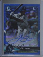 2018 Bowman Draft Chrome Pick Blue Wave Refractor 69/150 Josh Stowers Auto 4k8