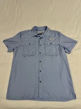 Magellan Angler Fit Fish Gear Vented Shirt Mens Large Mag Wick Blue