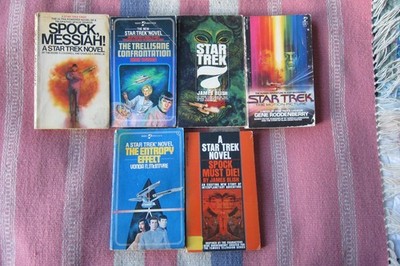 Lot of 6 Vintage Star Trek Paperbacks Spock Messiah! Entropy Effect Etc.