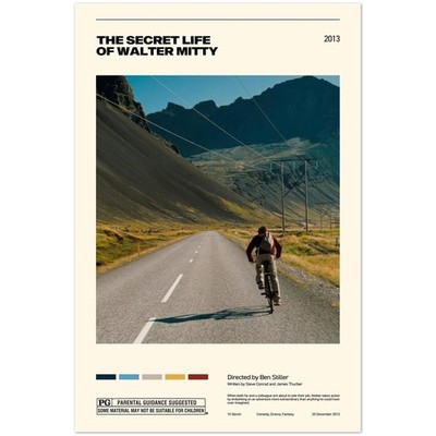 The Secret Life Of Walter Mitty 2013 Adventure Movie Poster