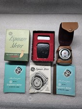Vintage General Electric Exposure Meter PR-1 In Case w/Original Box  Manuals