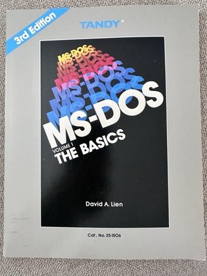 Vintage 1988 Tandy MS-DOS Volume 1 The Basics 3rd Edition Manual 25-1506