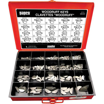 Woodruff Keys Assorted Master Pro Kit (210-Pieces)
