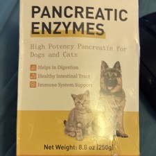 Pancreatic Enzymes Pancreatin 8.8 oz for Dogs Cats Digestion Aid