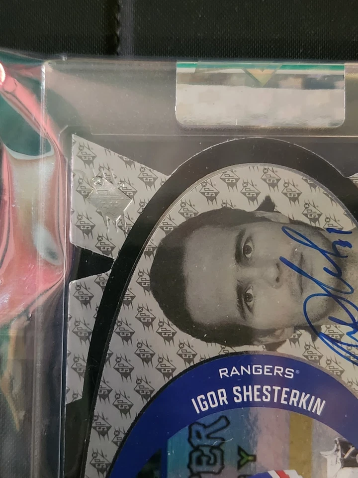 Igor Shesterkin 2022-23 UD Clear Cut Hockey Autograph Rangers - Image 4 of 4