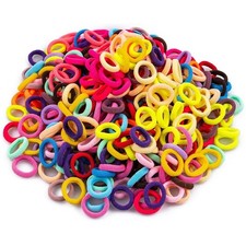 350 PCS Multicolor Cotton Hair Ties Small Baby Hair Elastics for Kids Girls No