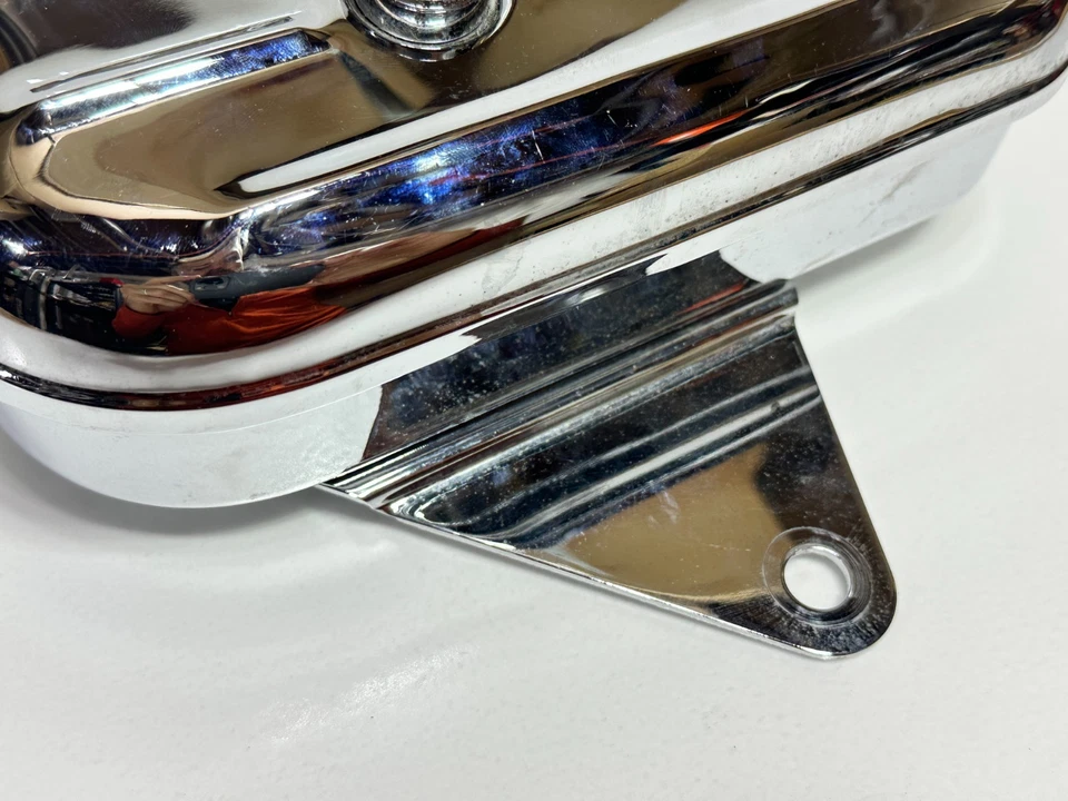 OEM Harley-Davidson HD Left Side Tear Drop Chrome Tool Box Kit Case (No Key) - Image 3 of 4