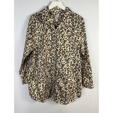 Chico's No-iron Womens Tunic Top Sz 3 XL Animal Print Mob Wife Statement Classic