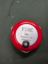 Rotary Fire Bell Emergency Alarm Hand Operated Loud Safety Manual Spin