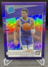 Tyrese Haliburton 2020-21 Panini Donruss Optic Rated Rookie Purple Hilo