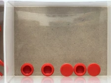 LEGO Parts - Red Tile, Round 1 x 1 - No 98138 - QTY 5