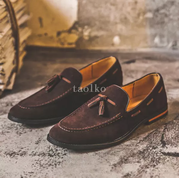 Suede slip hotsell on loafers