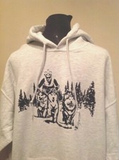 SLED DOG RIG TEAM IMAGE HOODY SIBERIAN HUSKY MUSHING MUSH MUSHER WITH GIFT BAG