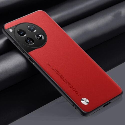 For OnePlus 12 1+12R 1Plus12 Plain Leather Fabric Coated Rubber hard case cover - Picture 15 of 22