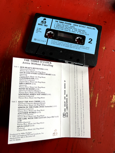 The Three O'Clock 1985 Arrive Without Travelling cassette I.R.S. MIRC1002 - Picture 2 of 2