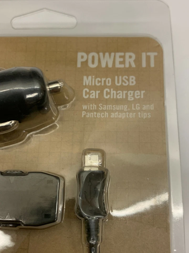 Cargador de Coche Micro USB y GPS con Adaptador Samsung LG Pantech Puntas GPS Negro Nuevo Foto 3 de 4