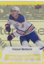 2023-24 UD..CONNOR McDAVID..HIGHLIGHTERS..YELLOW..ACETATE..# HL-6..OILERS