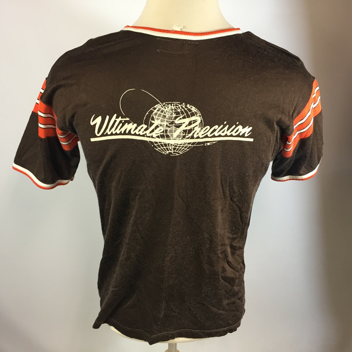 Vintage 40s 50s Rayon Distressed Sports Jersey T Shirt Detriot