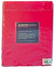 Sleeping Beauty RED SINGLE Bed Quilt Sheet Set. 225TC