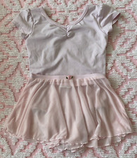 TODDLER GIRLS PINK GYMNASTICS/TUMBLING OR BALLET LEOTARD  SKIRT DANSKIN XS 4/5