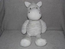 Matalan zebra soft toy white comforter grey stripe