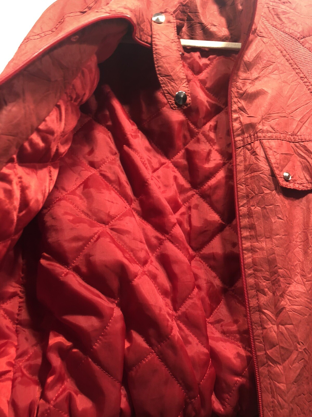 Retro Promise Bomber Jacket / Windbreaker Red Size EU 36 Fits Small Pls READ image 6