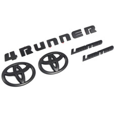 5pcs Overlay Matte Blackout 4runner Limited Emblem Badge Fits 2014-2023 Toyota