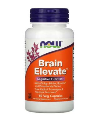 NOW FOODS BRAIN ELEVATE, 60 VEGETARIAN CAPSULES
