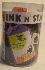 Wood Mounted Rubber Stamps Hero Arts HALLOWEEN Holiday Ink Stamp Set 2012 Pac