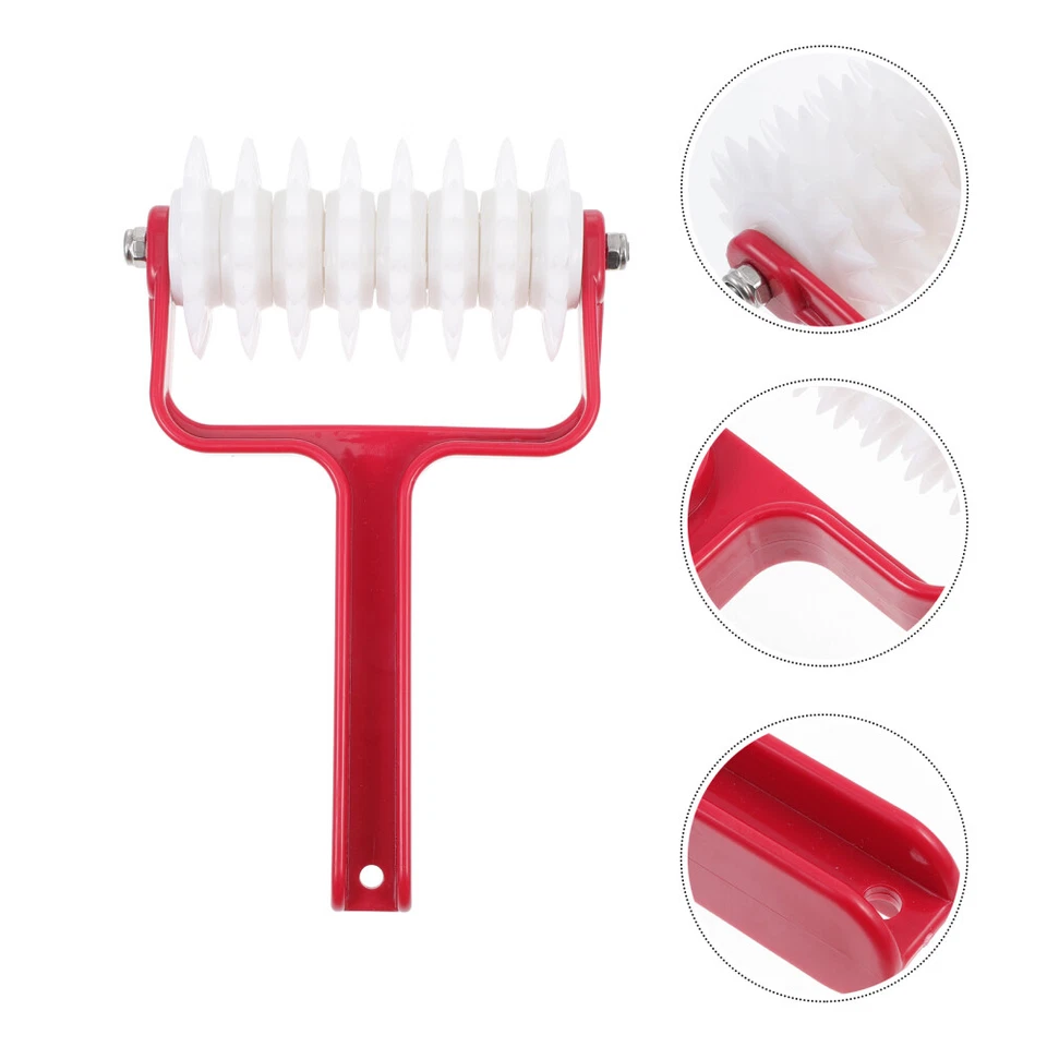 Household Pizza Dough Roller Docker Pizza Hole Puncher Kitchen Gadget Red - Image 2 of 4