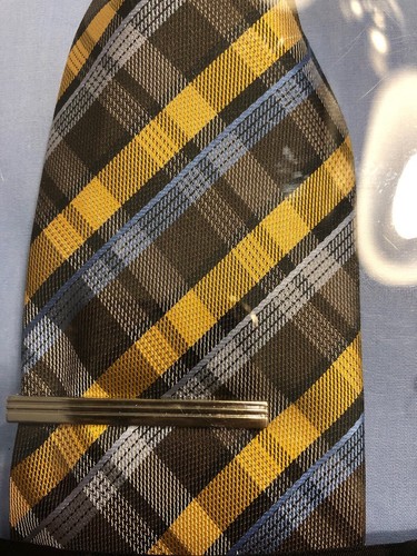 Men's Dress Shirt Vista Blue with Tie + Handkerchief, Cuff Links, Tie Bar - Picture 5 of 6