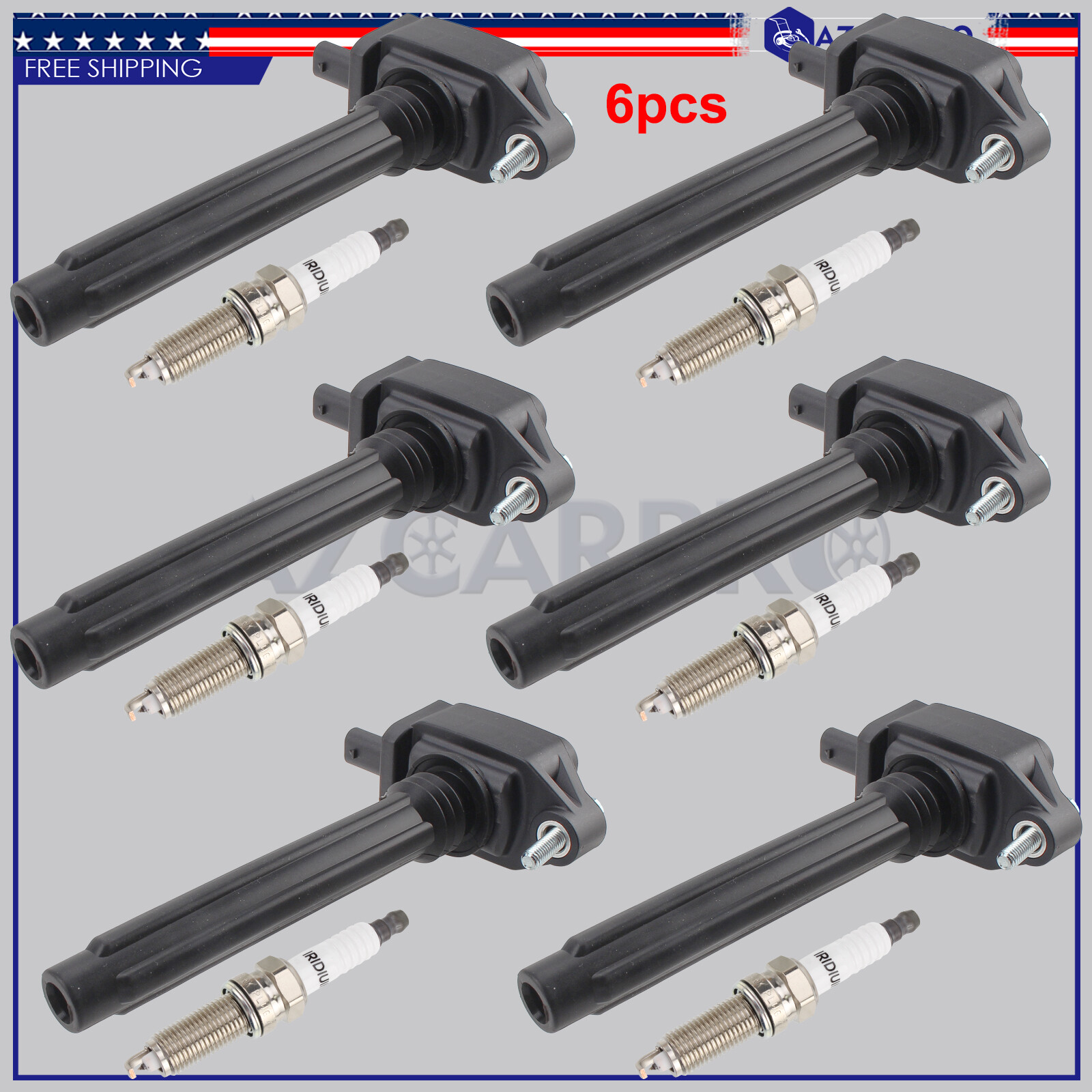 6x Ignition Coils and 6x Spark Plugs For Dodge 20112014 Avenger 3.6L