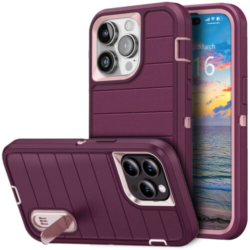 Funda resistente a prueba de golpes con soporte para teléfono iPhone 15 Pro Max 15 Plus - Imagen 2 de 58