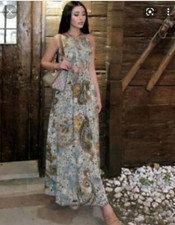 NWT Zara Satin Effect Printed Cut Out Midi Dress Size M Medium Sexy Summer