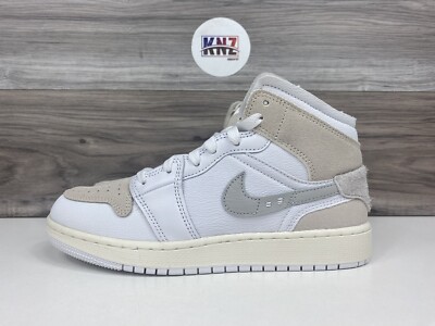 Nike Air Jordan 1 Mid SE Craft Inside Out White GS Men's FB9142