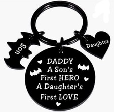 Fathers Day Keychain Gifts from Son Daughter to Daddy Son/daughter Charm