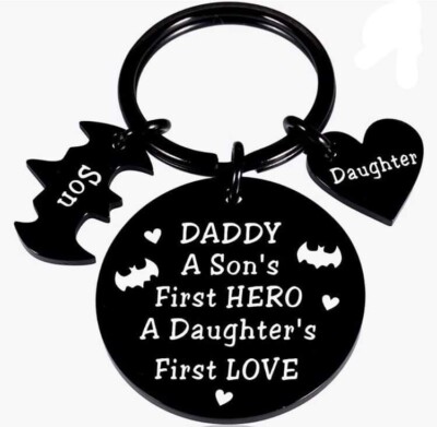 Fathers Day Keychain Gifts from Son Daughter to Daddy Son/daughter Charm