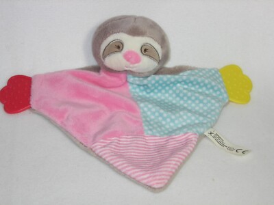 Tendertoys SLOTH Baby Lovey Security Blanket Teether Toy Patchwork Netherlands