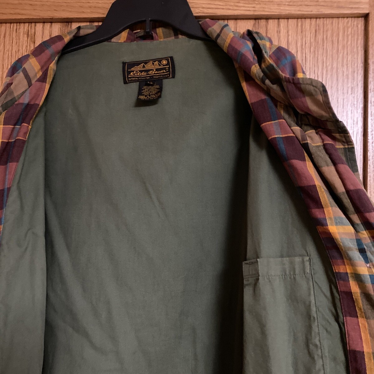 トップス Eddie Bauer Madras Plaid Anorak Jacket Eddie Bauer Madras Plaid Anorak Jacket（Eddie bauer jacket