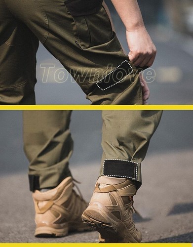 Men Military Tactical Cargo Pants Army Green Combat Trousers Multi Pocket - Picture 11 of 16