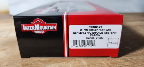 Denver Rio Grande Western RR 42' Fish Belly Flat InterMountain 32302-27 HO Scale - Picture 3 of 3