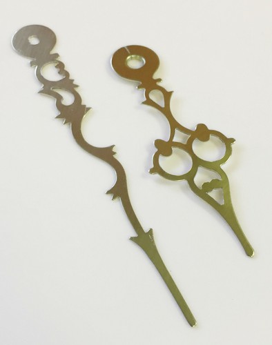 Reloj de batería de cuarzo de metal manecillas tono dorado 3 1/4 en hora 4 manecillas de 1/2 minuto - Imagen 2 de 3
